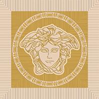 Versace Meteorite 47135 Firma Medusa Naturale Miele-Oro Бежевая Матовая Вставка 9,8х9,8 см