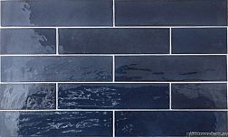 Керамическая плитка Equipe Tribeca Blue Note Синий Полированный Настенный Керамогранит 6x24,6 см