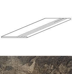 Seranit Fossil Brown Лаппатированная Ступень с насечками 30х120 см