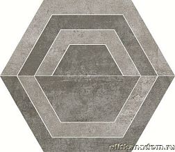 Paradyz Scratch Grys Heksagon C Декор 26х29,8 см