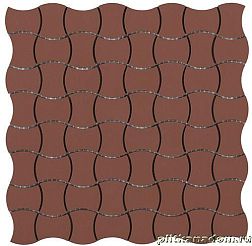 Ce.Si Butterfly Gres Rett Коричневая Матовая Ректифицированная Мозаика 2,5x5 30x30 см