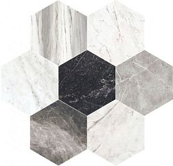 Unica Marmo Mix Grigio Dark Еsagono Керамогранит 35х40 см