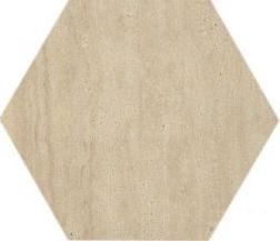 Casalgrande Padana Marmoker Travertino Miele Esagono Lucido Декор 51,9х30 см