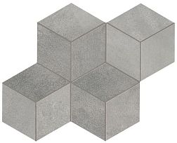 Керамическая плитка Atlas Concorde Blaze Aluminium Mosaico Esagono Lapp (A0UL) Неглазурованный керамогранит 35х30 см