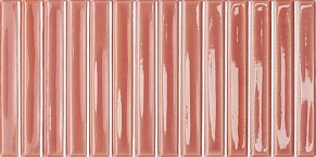 Wow Colour Notes Bars Rosemist Красная Глянцевая Настенная плитка 12,5x25 см