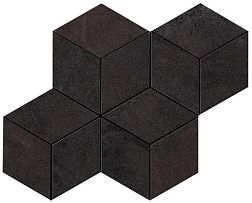 Керамическая плитка Atlas Concorde Blaze Iron Mosaico Esagono Lapp (A0UN) Неглазурованный керамогранит 35х30 см