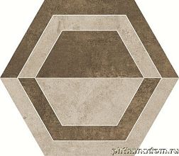 Paradyz Scratch Beige Heksagon B Декор 26х29,8 см