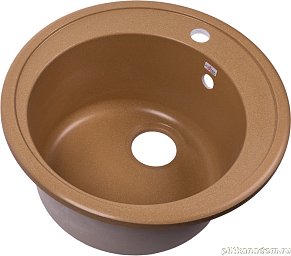 Мойка из искусственного мрамора Rossinka RS51R 51x51 (RS51R-Beige-Granite)