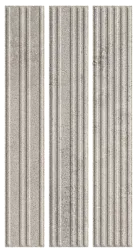 Paradyz Carrizo Grey Stripes Mix Серый Матовый структурный Керамогранит 6,6х40 см