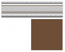 Керамическая плитка Heralgi Garden Cenefa Classic Marron Бордюр 8х30 см