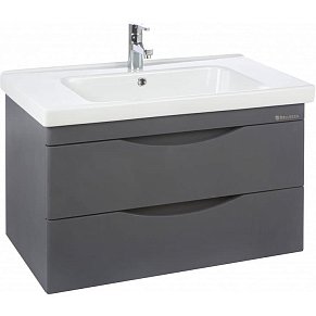 Тумба с раковиной Bellezza Санриса 100 2 ящ. подвесная серебро