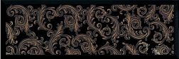 Керамическая плитка Versace Solid Gold Barocco Black Декор 20х60 см