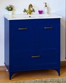 Sanflor Ванесса Тумба с раковиной напольный 75 (индиго)