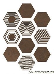 ITT Ceramic Pieri17 Hexa Copper Керамогранит (10 видов) 23,2x26,7 см