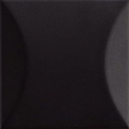 Керамическая плитка Ava Ceramica UP Cuscino Black Matte Черная Матовая Настенная плитка 10x10 см