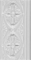 Керамическая плитка Adex Neri ADNE4002 Relieve Bizantino Blanco Z Бордюр 7,5х15 см