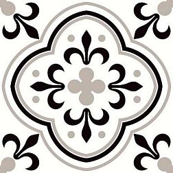 Alpas Cera Ornament 3005 Черно-Белый Матовый Керамогранит 20х20 см