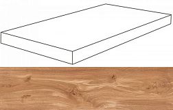 Atlas Concorde Russia Rive Dolce Riva Scalino Angolare Sx Коричневая Матовая Ступень Угловая Левая 33x120 см