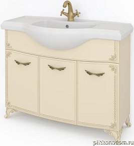Какса-А Классик-Д 4239 Тумба под умывальник Классик 1050, Бежевая с золотом 105х85х35