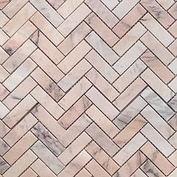 Caramelle Pietrine 7 мм Rosa Salmone Fish Розовая Полированная Мозаика 28,2х31,7 (2,3х7,3) см