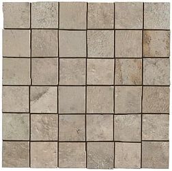 Керамическая плитка Atlas Concorde Aix Cendre Mosaico Tumbled (A0T8) Неглазурованный керамогранит 30х30 см