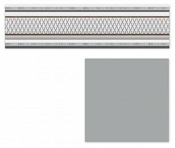 Керамическая плитка Heralgi Garden Cenefa Classic Gris Бордюр 8х30 см