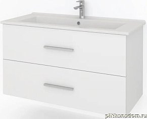 Какса-А Практик 4573 Тумба с ящиками подвесная под умывальник Оскар 1050, Белая 106,5х60х47,5