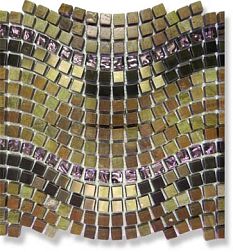 Керамическая плитка Bars Crystal Stone Collection Wave Copper PT128-1 Мозаика 29,8x31 см