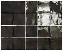 Equipe Manacor Black Черная Глянцевая Настенная плитка 10х10 см