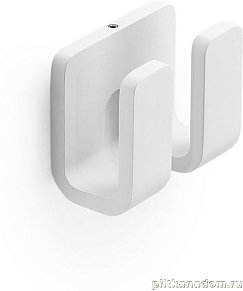 Gedy Outline, крючок двойной, белый матовый, 3228(22)