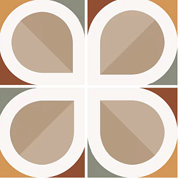 Керамическая плитка Equipe Bauhome Blatt Warm Микс Матовый Керамогранит 20x20 см