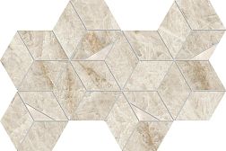 Керамическая плитка Atlas Concorde Marvel Diva Taj Mahal Hex Lapp. Бежевая Мозаика 23,3х40,3 см