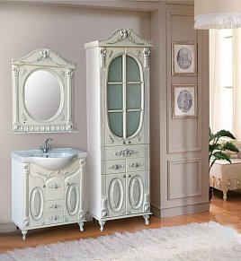 Мебель для ванны Атолл Наполеон 285 патина серебро