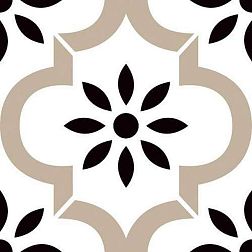 Alpas Cera Ornament 3058 Черно-Белый Матовый Керамогранит 20х20 см