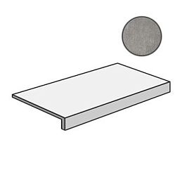 Керамическая плитка Stroeher Selected 982 Anthrazit Loftstufe Серая Матовая Ступень 17,5x29,4x5,2 см