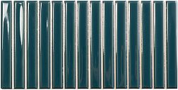 Керамическая плитка Wow Sweet Bars Peacock Blue Синяя Глянцевая Настенная плитка 12,5x25