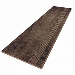 Керамическая плитка Estima Brigantina BG06 Grey Oak Коричневая Матовая Ступень 30х120 см