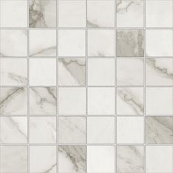 Керамическая плитка Azteca Ceramica Calacatta Gold Silver Lux Серая Полированная Мозаика 29,8х29,8 см