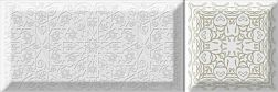 Absolut Keramika Provenzal Deco Blanko Mix 2 Белая Глянцевая Настенная плитка 10х30 см
