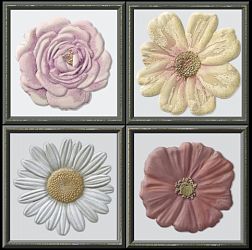 Керамическая плитка Heralgi Garden Dec Flor Cold Декор 15х15 см