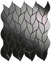 Керамическая плитка Fap Ceramiche Roma Gold Nero Elegante Leaves Черная Полированная Мозаика 25,9х30,9см