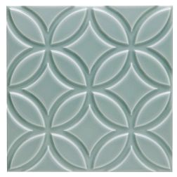 Керамическая плитка Adex Neri ADNE4147 Liso Botanical Sea Green Зеленая Глянцевая Настенная плитка 15х15 см