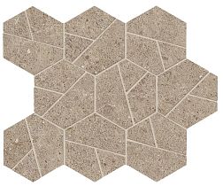 Керамическая плитка Atlas Concorde Boost Stone Clay Mosaico Hex Декор 25х28,5 см