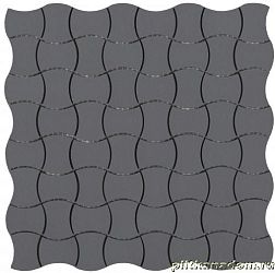 Ce.Si Butterfly Nickel Rett Серая Матовая Ректифицированная Мозаика 2,5x5 30x30 см