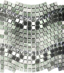 Керамическая плитка Bars Crystal Stone Collection Wave Grey PT 127 Мозаика 29,8x31 см