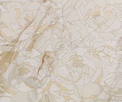 Керамическая плитка Fap Ceramiche Roma Gold Calacatta Rose Oro Inserto Mix 2 Бежевое Полированное Панно 100х120 см
