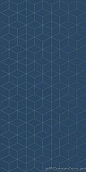 Керамическая плитка Creto Mono Jasmine Geometry Sky Синий Глянцевый Декор 30х60 см