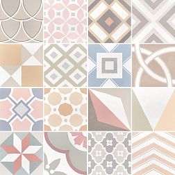 Керамическая плитка Equipe Caprice Deco 22103 Patchwork Pastel Керамогранит 20x20 см