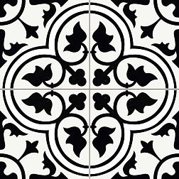 Prissmacer Dover Black Pre. Черно-белый Матовый Керамогранит 45x45 см