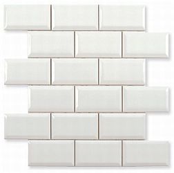 Керамическая плитка Adex Neri ADNE2024 Biselado PB Blanco Мозаика выпуклая 5х10 30,5х30,9 см